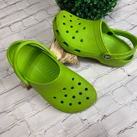 crocs neon green